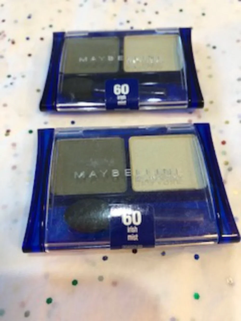 Two Unused NWT Discontinued Eye Shadow Irish Mist Maybelline Classic Green Pair